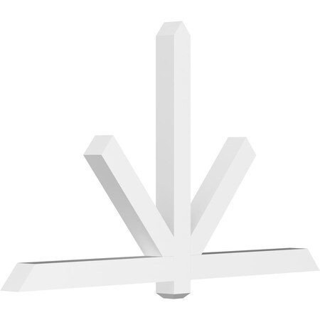 Ekena Millwork Kennewick Architectural Grade PVC Gable Bracket, 72"W x 42"H x 4"D x 4"F, 14/12 Pitch GBP072X42X0404KEN00